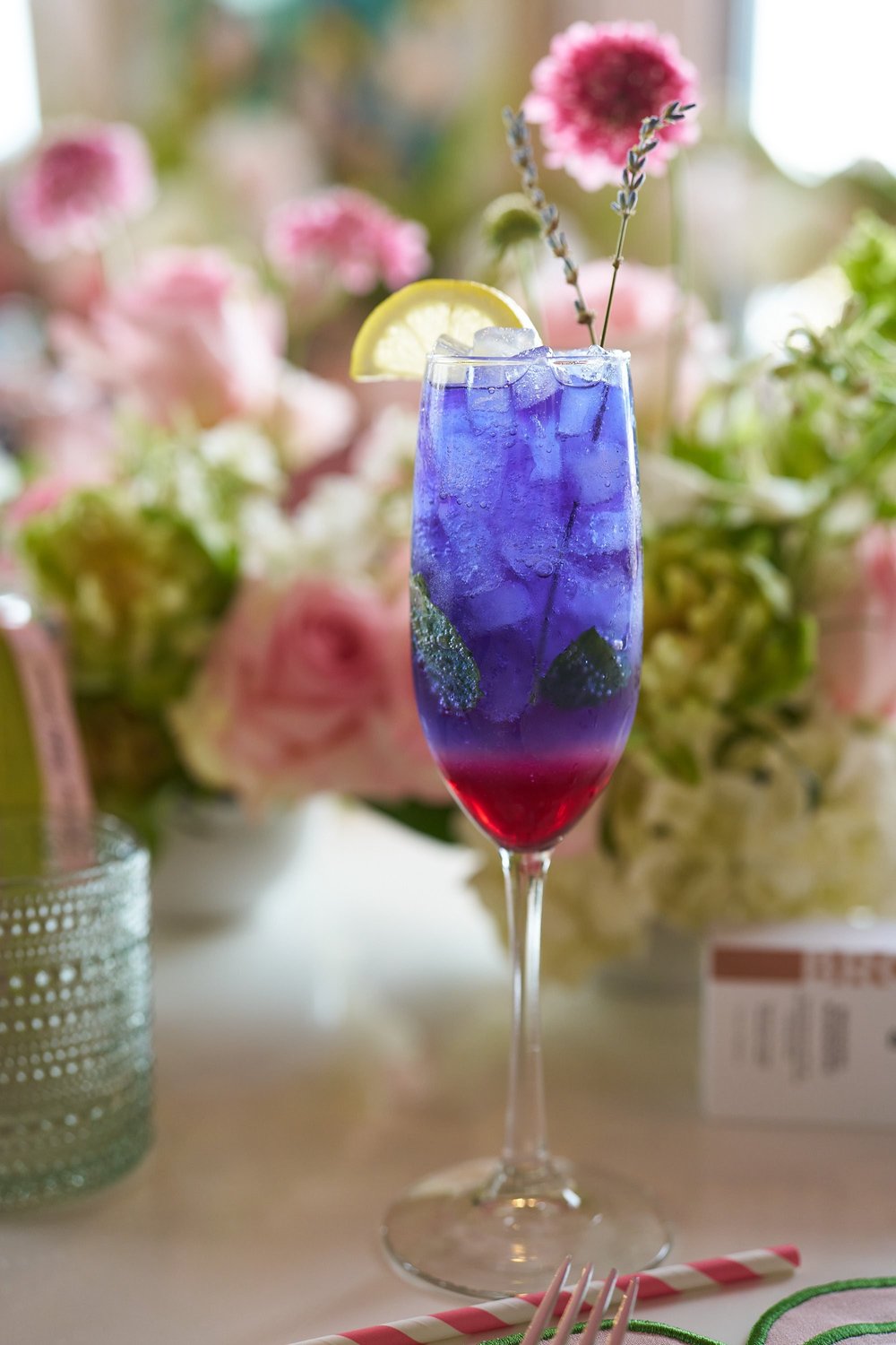 Violet butterfly pea cocktail